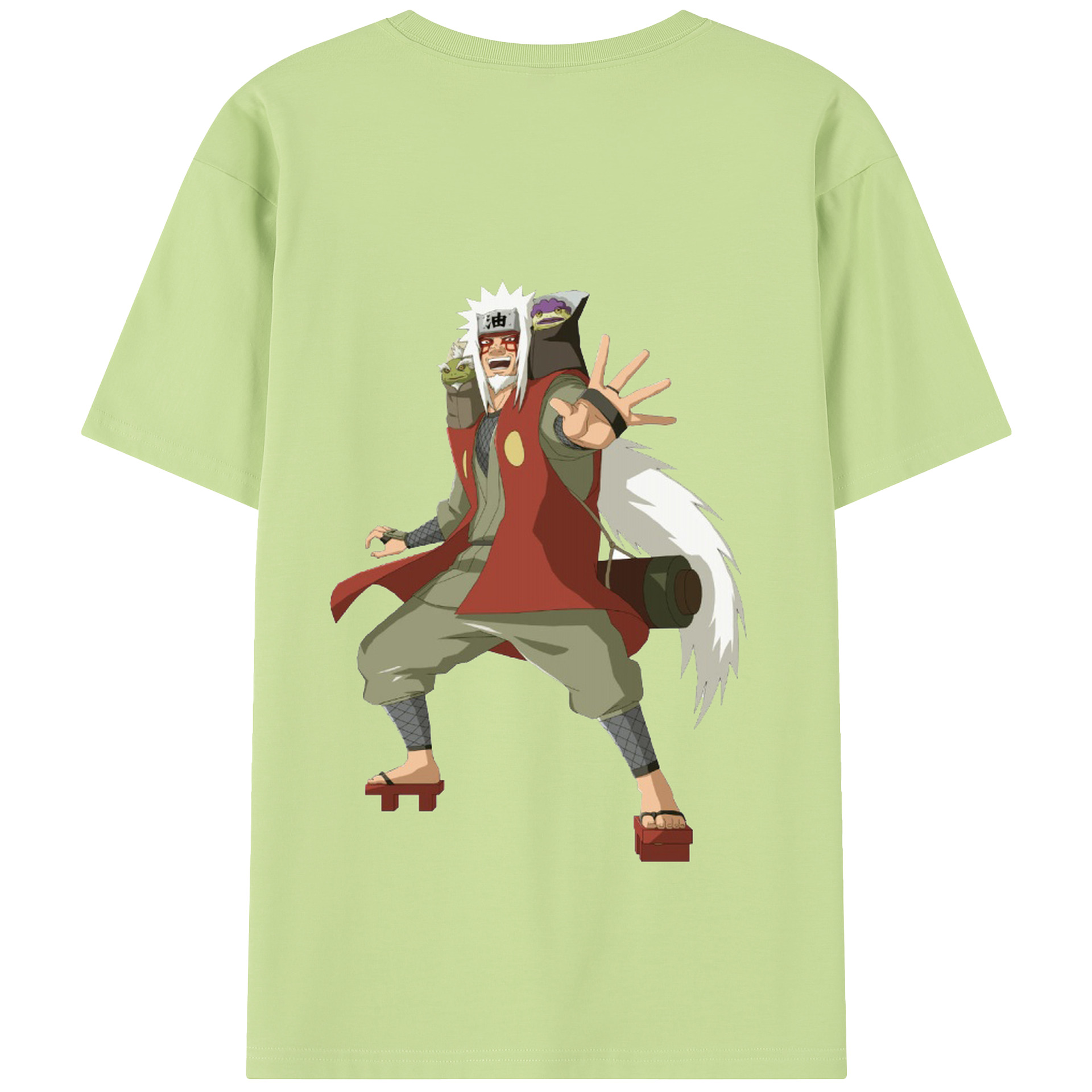 （画像用） NARUTO -ナルト- 自来也（じらいや） Jiraiya 綿100％半袖Tシャツ（背面プリント）